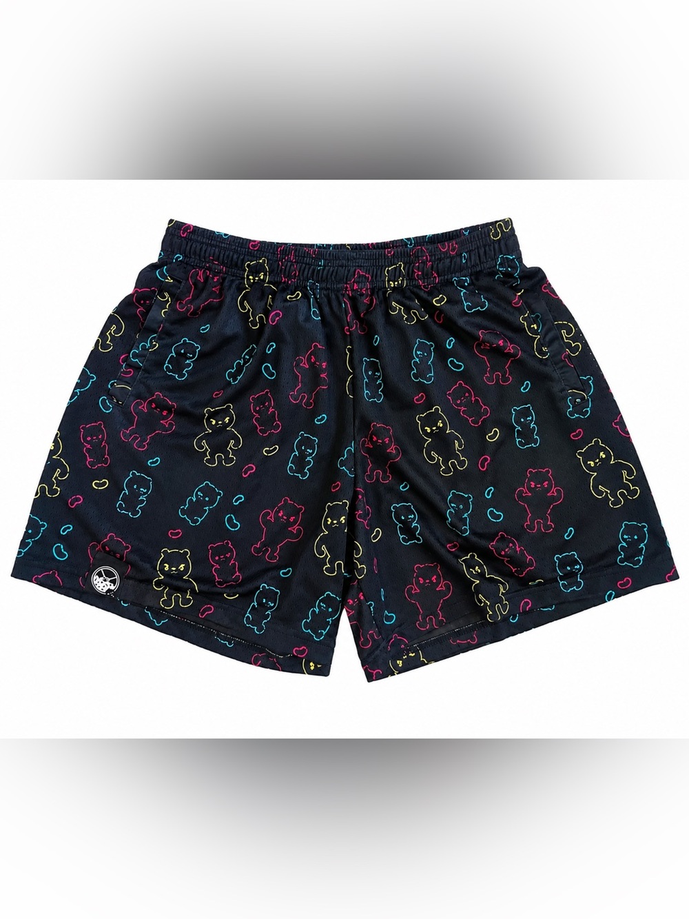 Kinda Fit Kinda Fat Men’s Large Bear Print Mesh Athletic Shorts